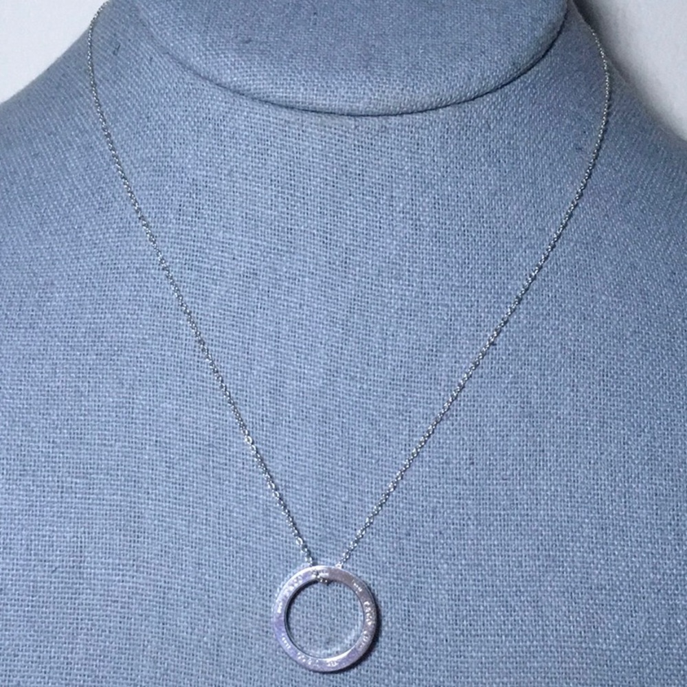 Tiffany&Co '1837' Circle Logo Pendant Necklace in Sterling Silver (16") ||| - Picture 1 of 6